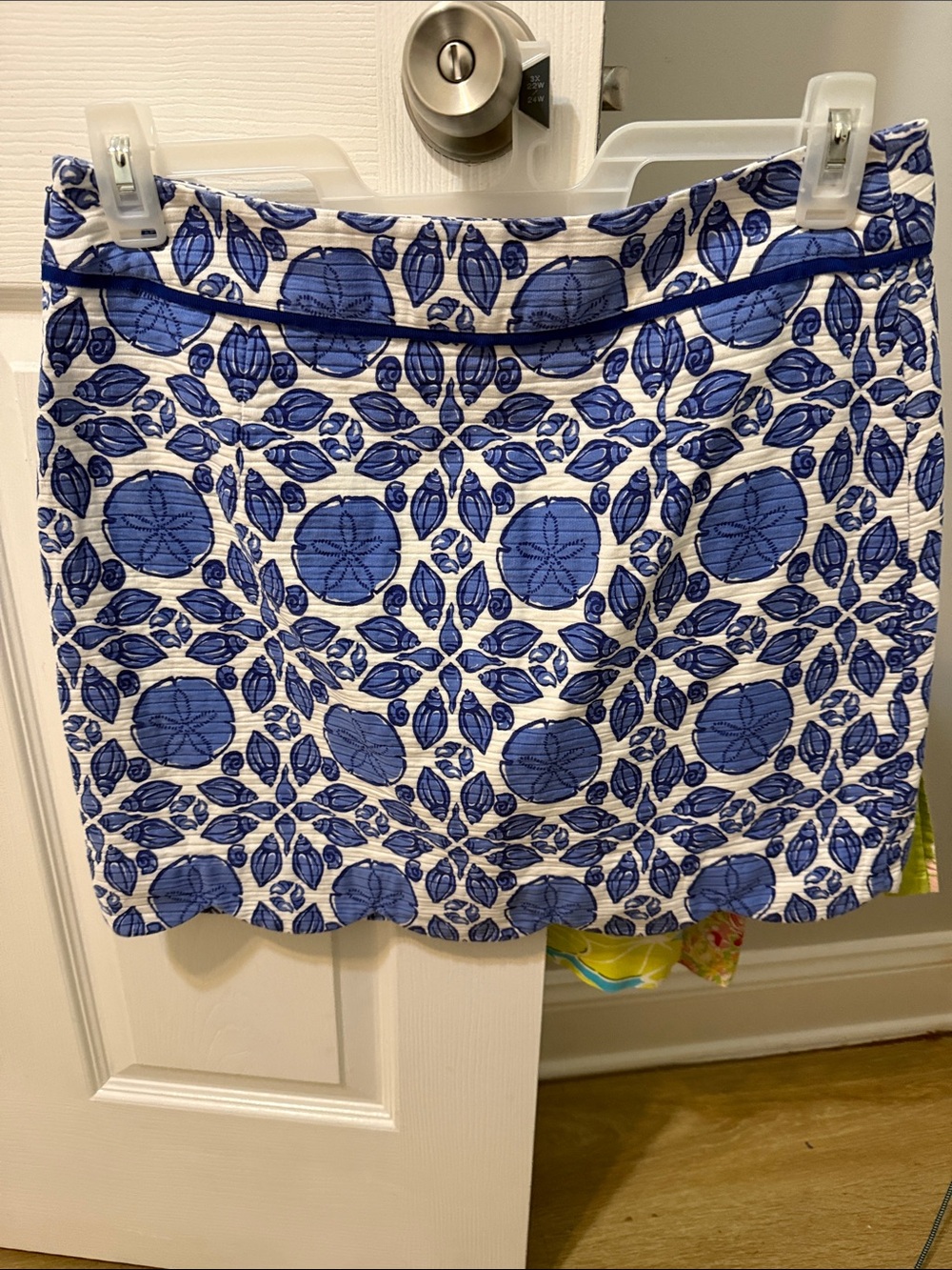 Vineyard Vines Blue and White Printed Mini Skirt